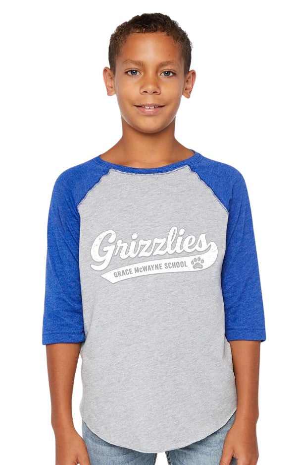GM Youth/Adult Baseball Fine Jersey Three-Quarter Sleeve Tee