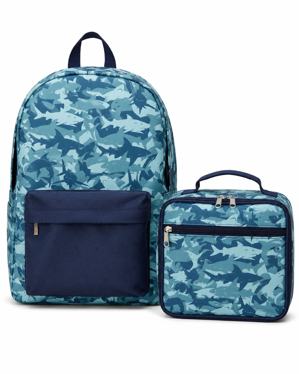 Personalized Shiver of Sharks Backpack & Lunchbox Bundle