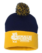 GM 12" Pom-Pom Cuffed Beanie