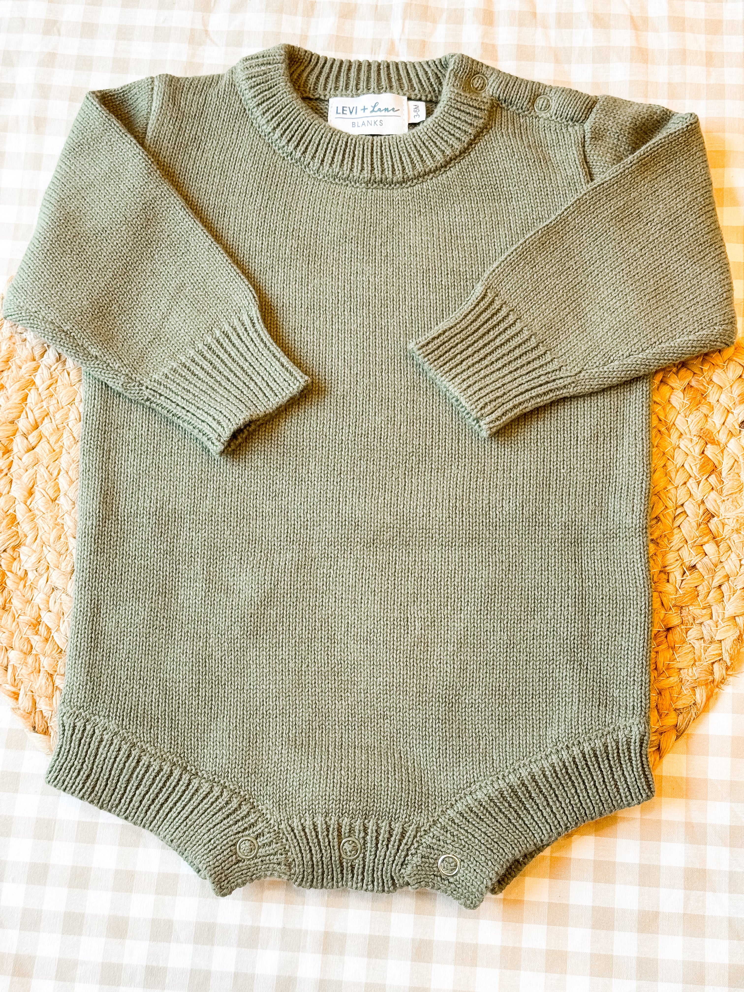 Personalized Applique Knit Non-Ruffle Romper