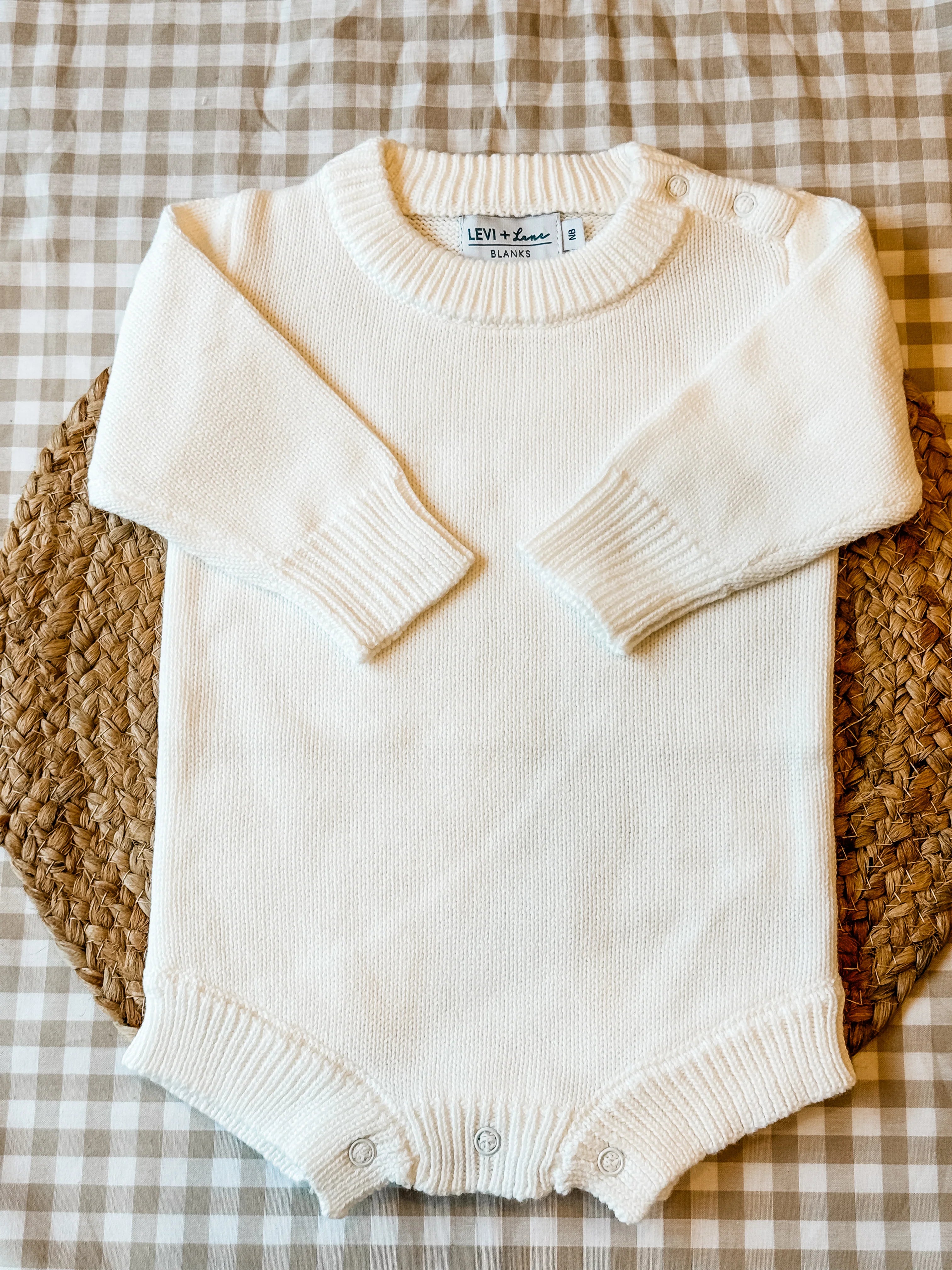 Personalized Applique Knit Non-Ruffle Romper
