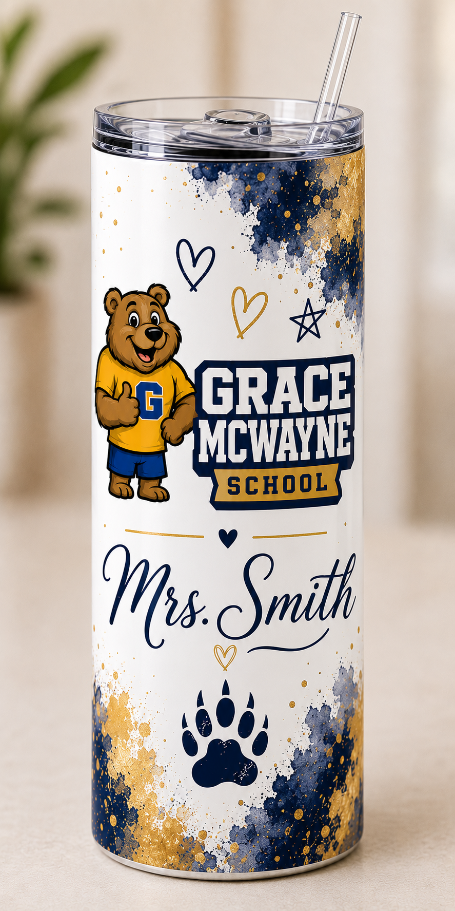 GM Personalized Grace McWayne Skinny Tumbler