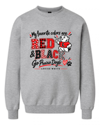 LW Youth/Adult Red and Black Midweight Crewneck Sweatshirt