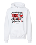 LW Youth/Adult LW Red and Black Midweight Hooded Sweatshirt