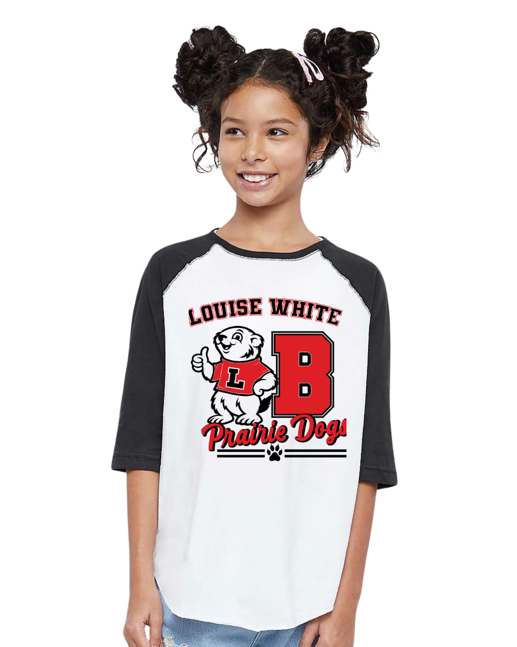 LW Youth/Adult Baseball Fine Jersey B Three-Quarter Sleeve Tee