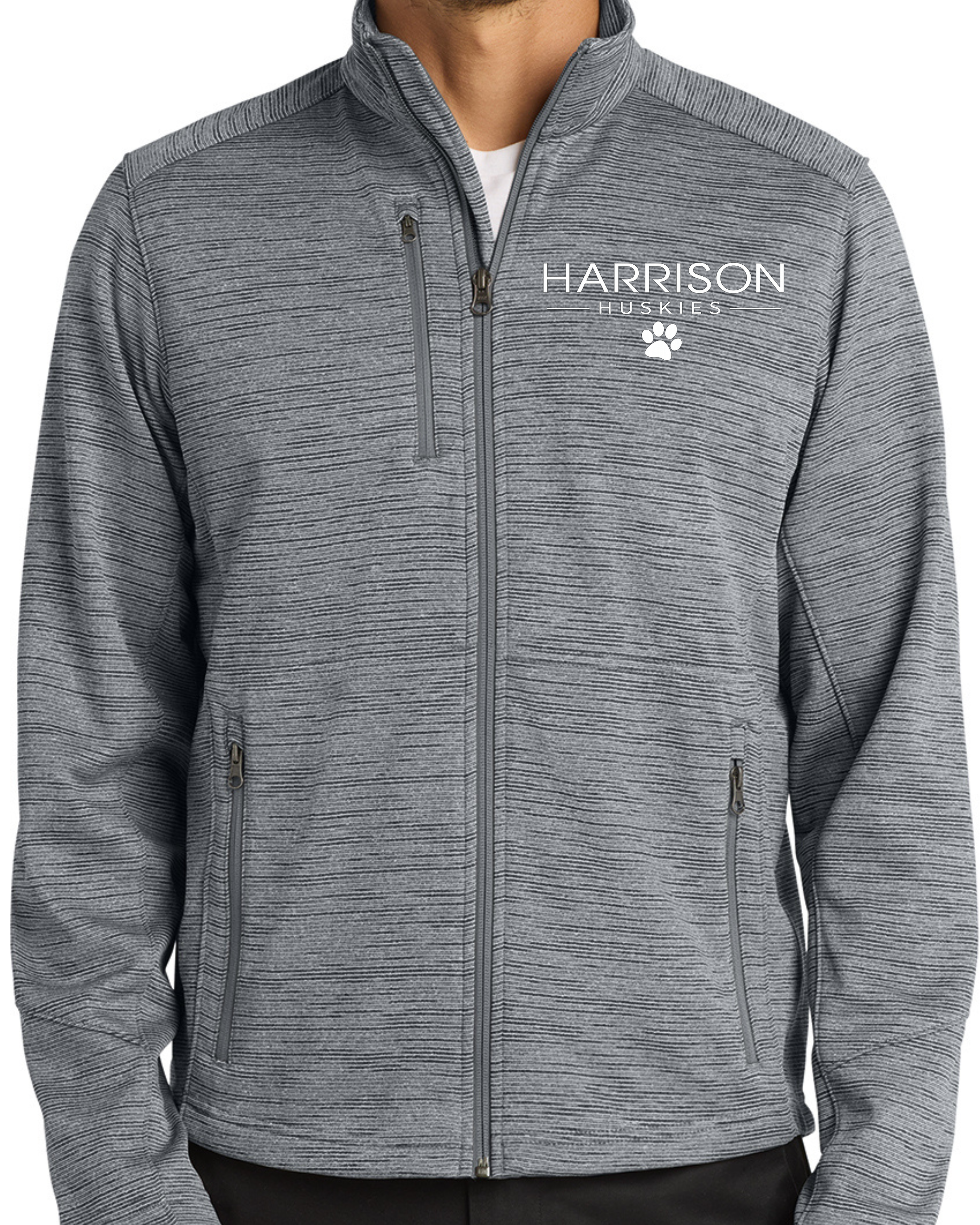 Embroidered Port Authority® Digi Stripe Fleece Jacket