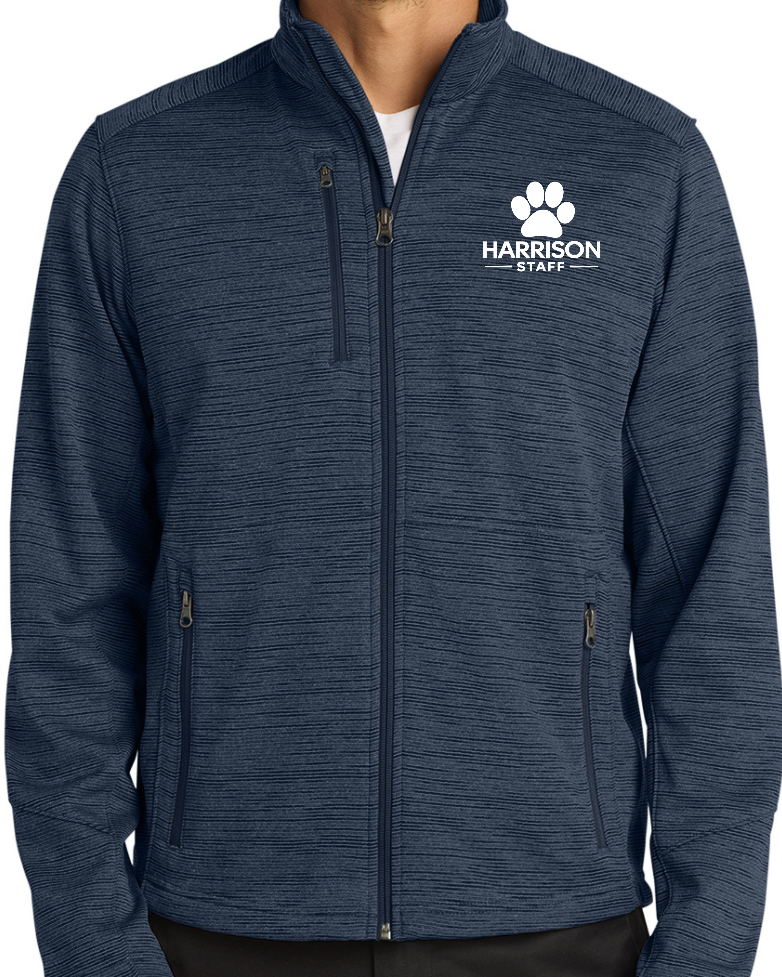 Embroidered Port Authority® Digi Stripe Fleece Jacket