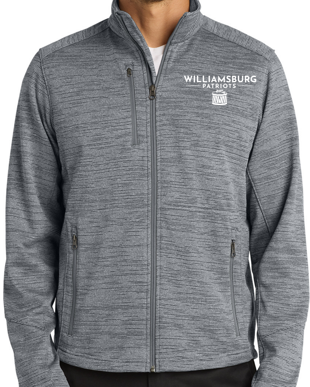 Embroidered Port Authority® Digi Stripe Fleece Jacket