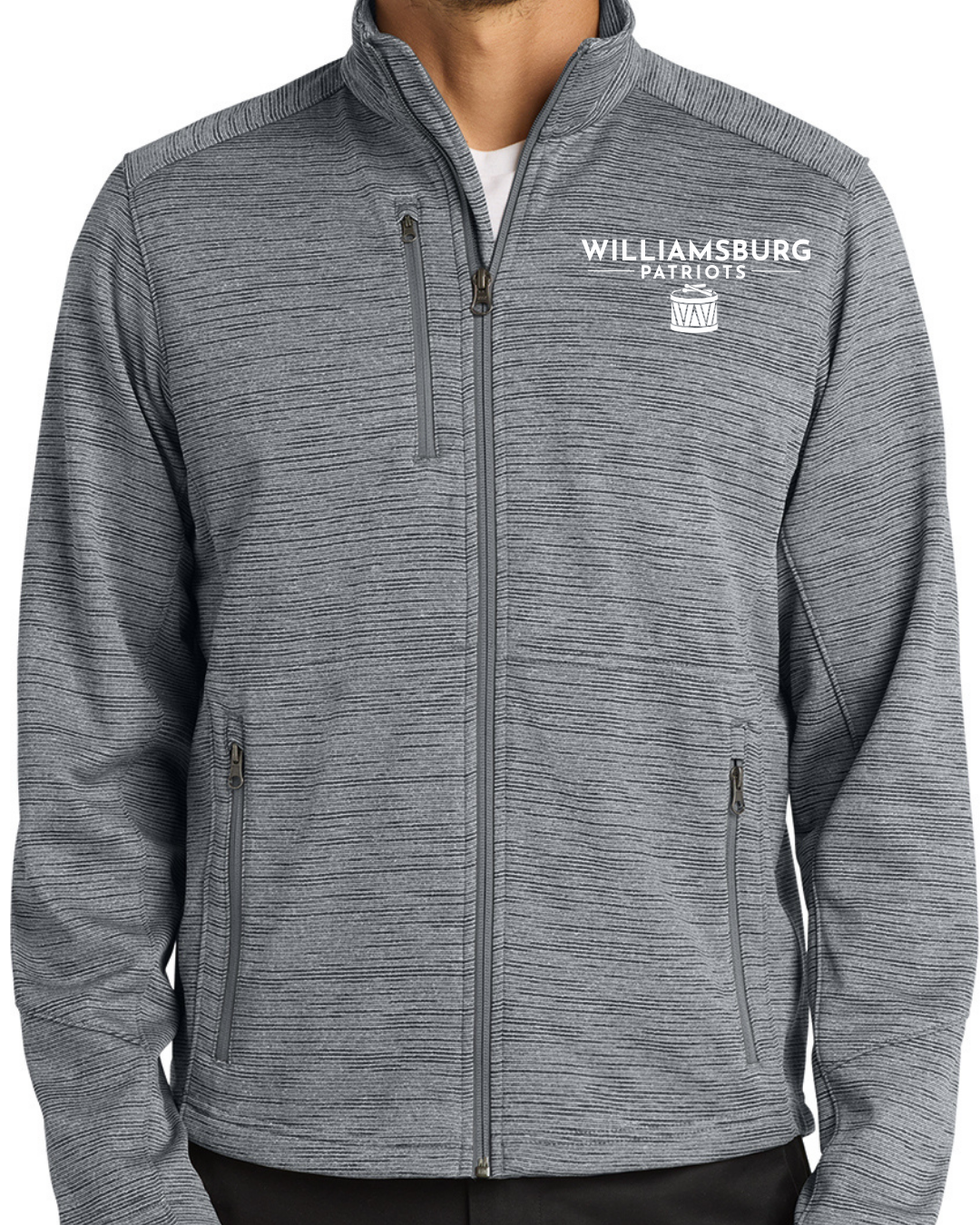 Embroidered Port Authority® Digi Stripe Fleece Jacket