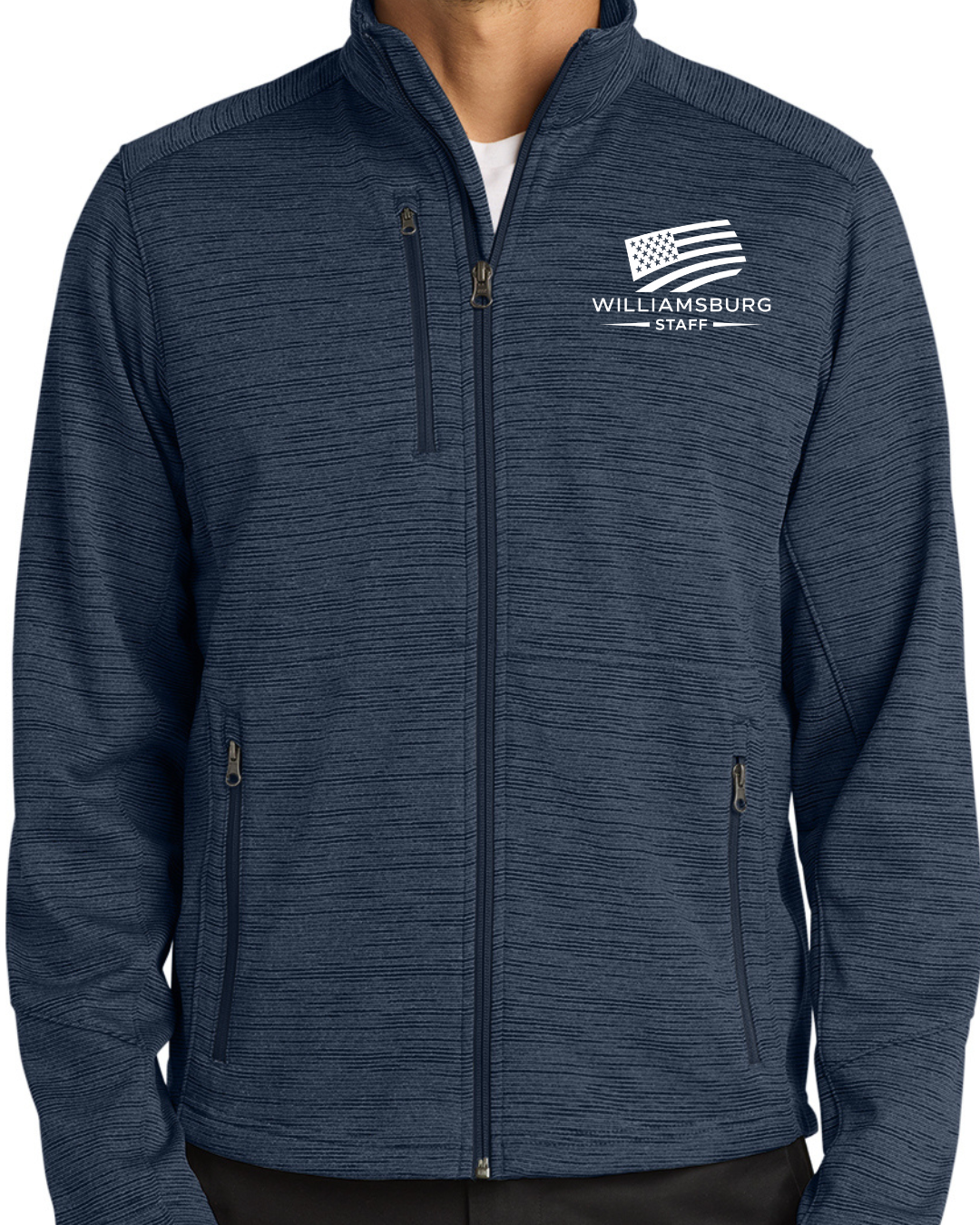 Embroidered Port Authority® Digi Stripe Fleece Jacket
