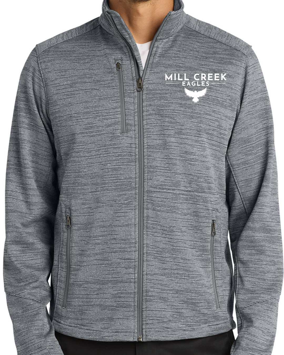 Embroidered Port Authority® Digi Stripe Fleece Jacket
