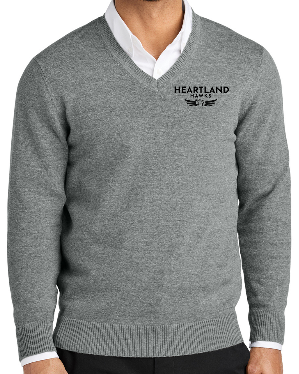 Embroidered Port Authority® Easy Care V-Neck Sweater