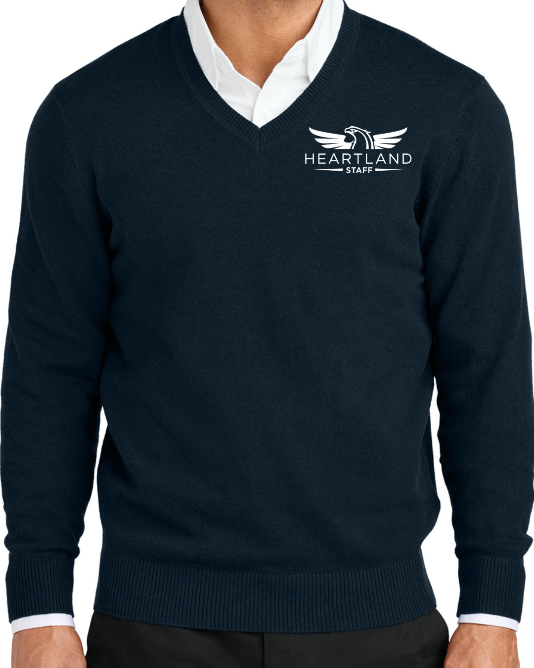 Embroidered Port Authority® Easy Care V-Neck Sweater
