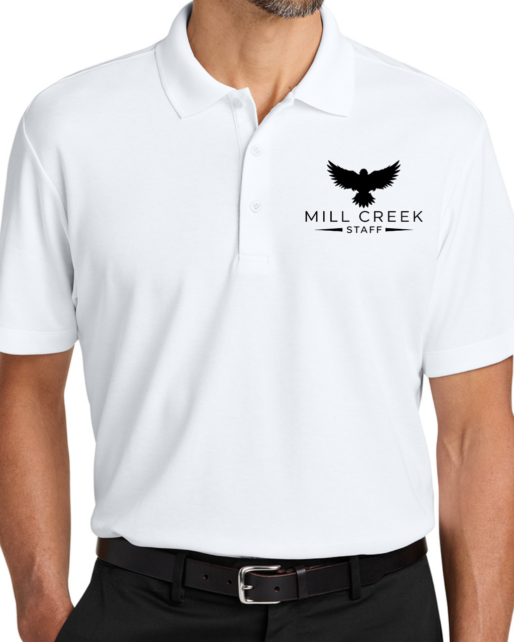 Embroidered Port Authority® Plaited Pique Polo