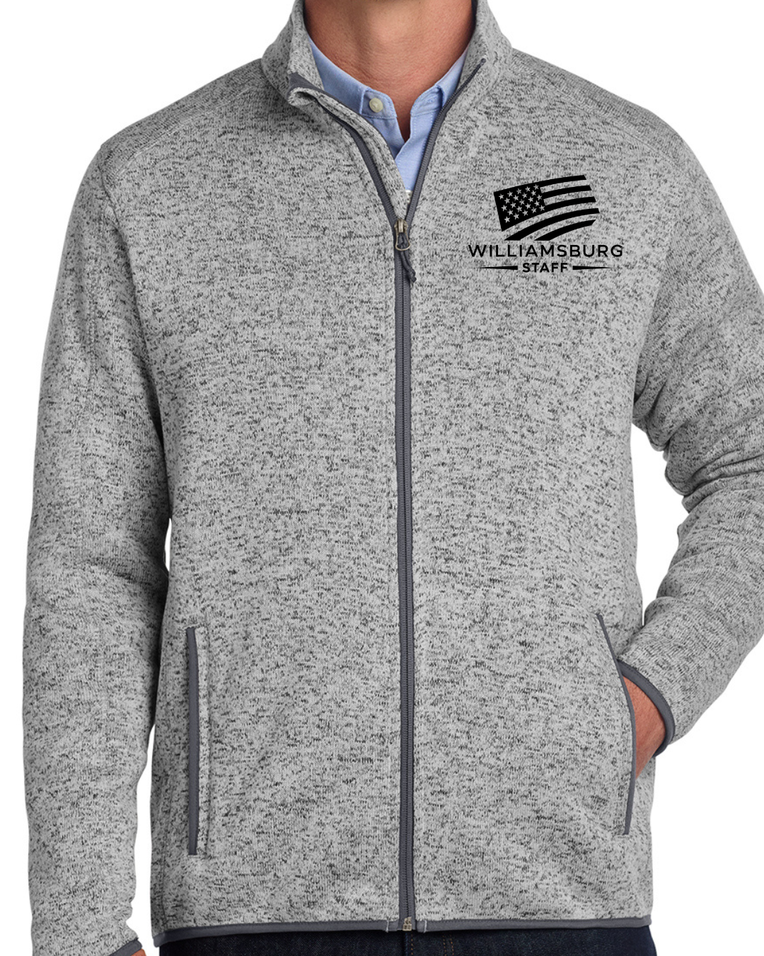 Embroidered Port Authority® Sweater Fleece Jacket