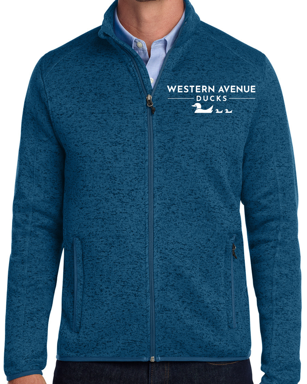 Embroidered Port Authority® Sweater Fleece Jacket