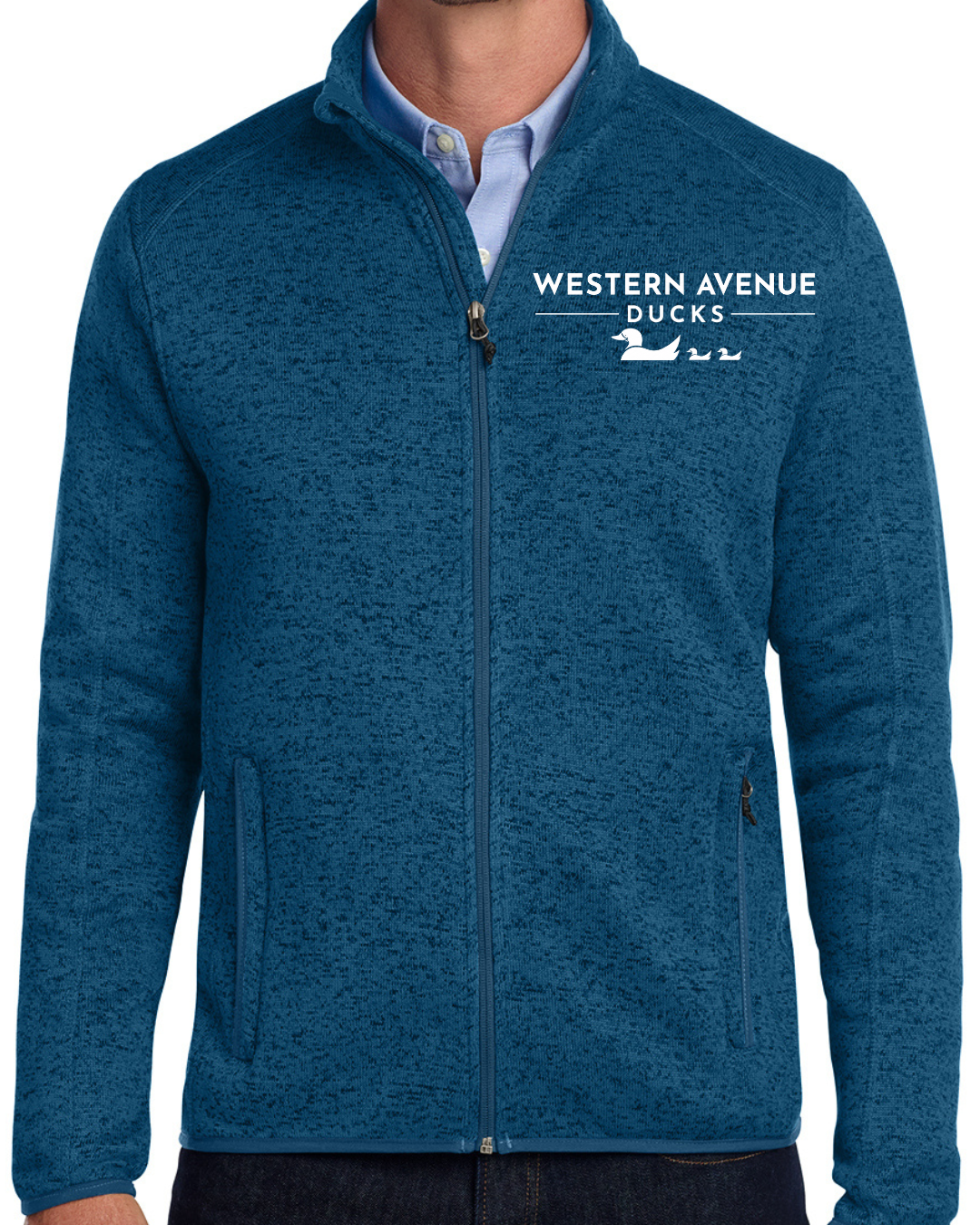 Embroidered Port Authority® Sweater Fleece Jacket