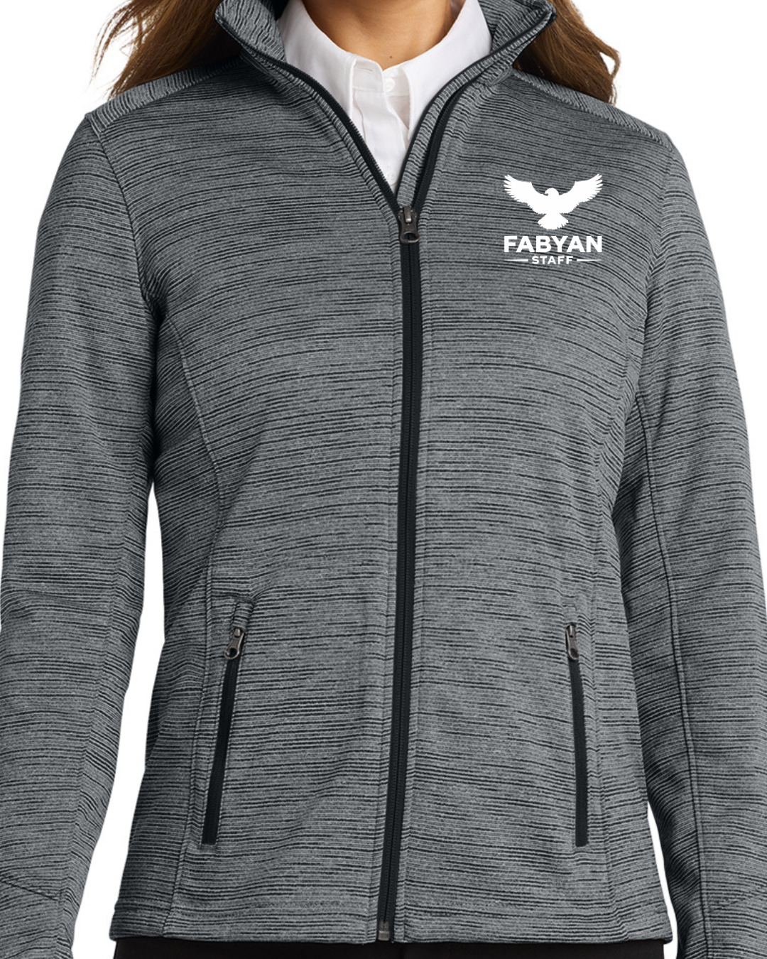 Embroidered Port Authority® Women's Digi Stripe Fleece Jacket