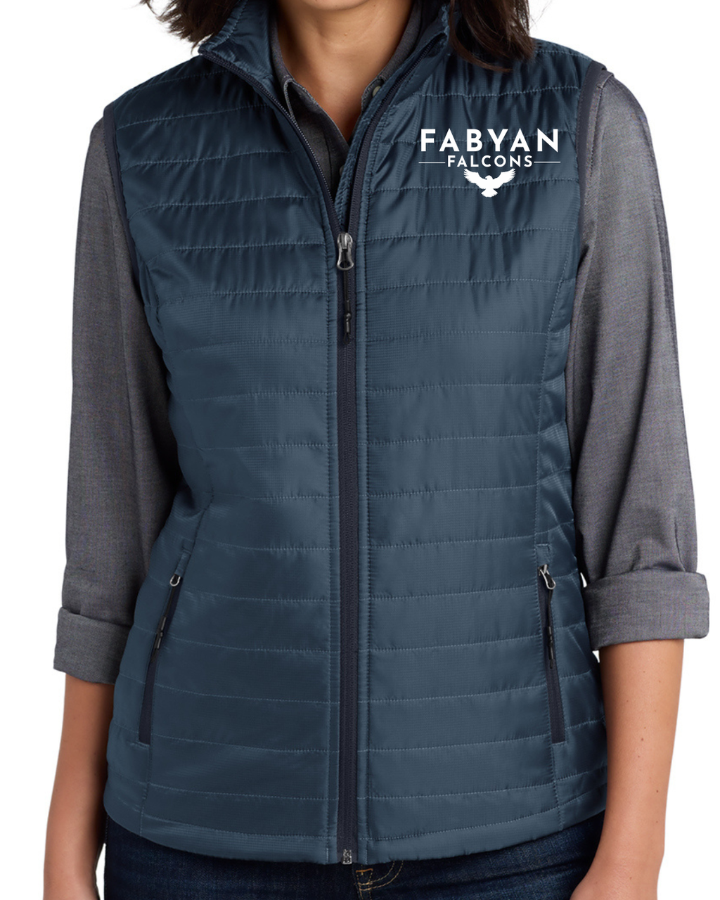 Embroidered Port Authority® Women's Packable Puffy Vest