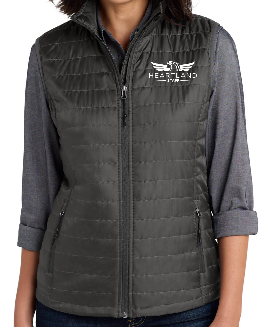 Embroidered Port Authority® Women's Packable Puffy Vest