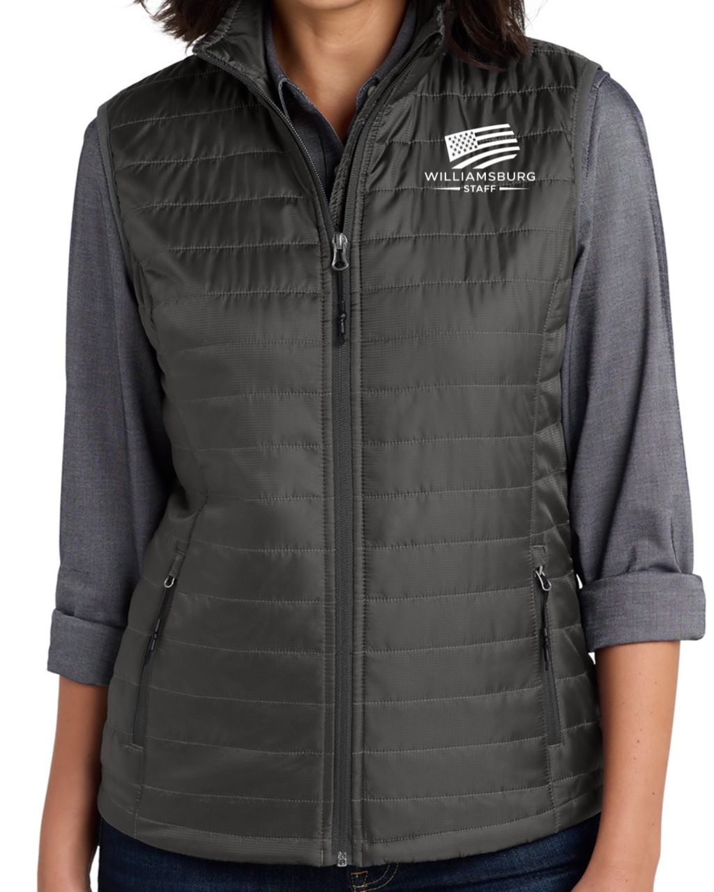 Embroidered Port Authority® Women's Packable Puffy Vest