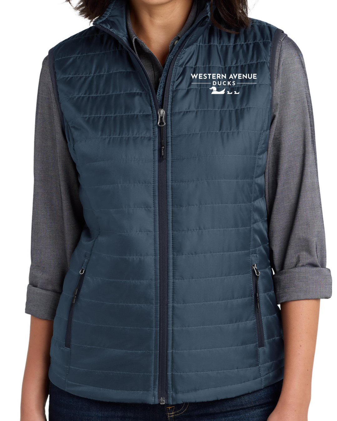 Embroidered Port Authority® Women's Packable Puffy Vest