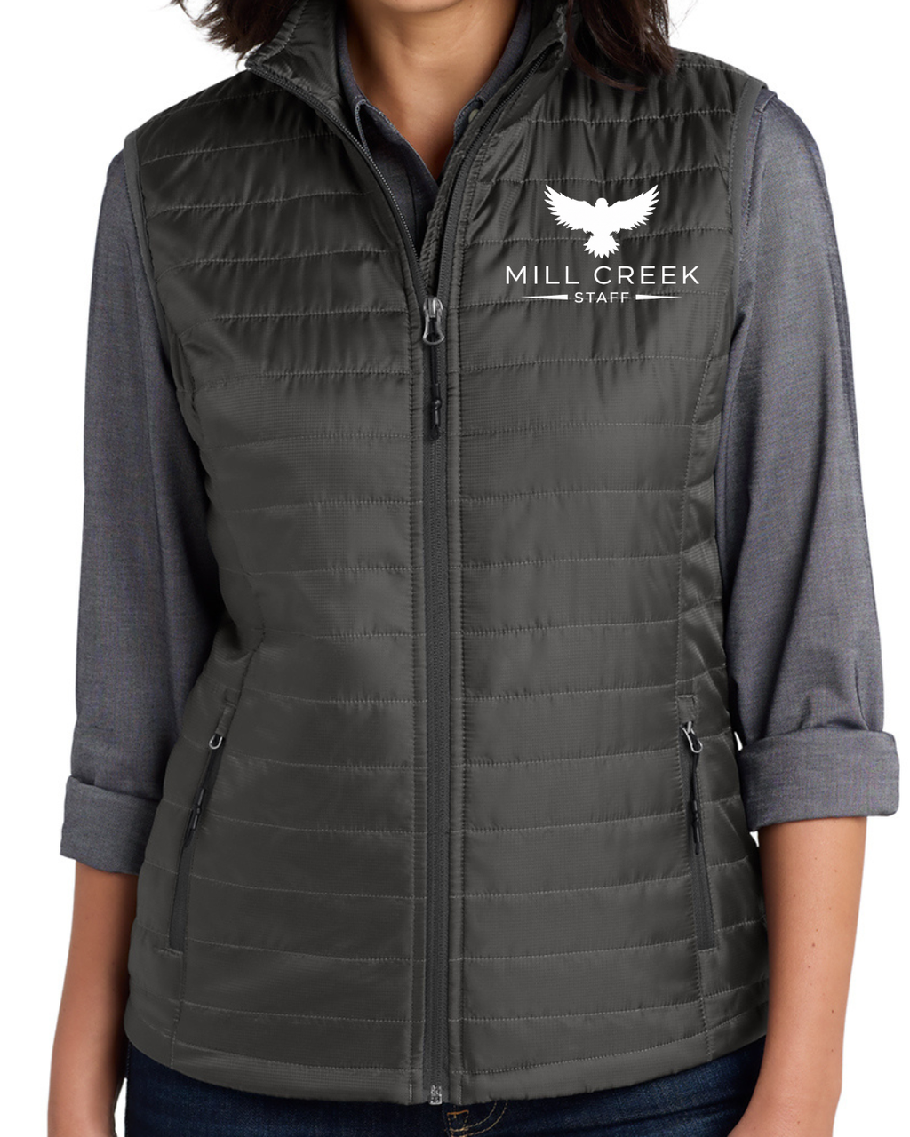 Embroidered Port Authority® Women's Packable Puffy Vest