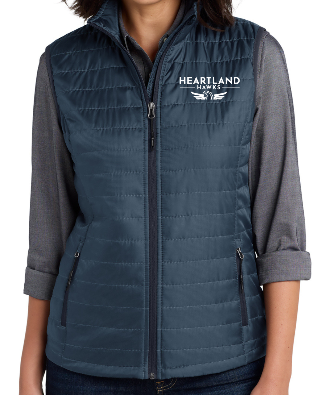 Embroidered Port Authority® Women's Packable Puffy Vest