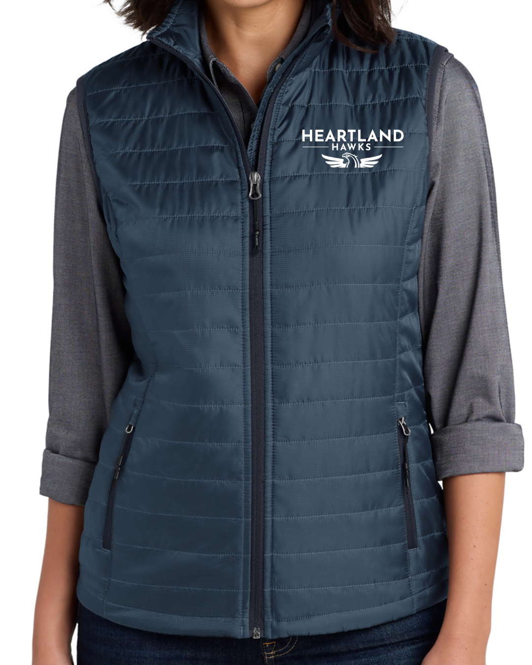 Embroidered Port Authority® Women's Packable Puffy Vest
