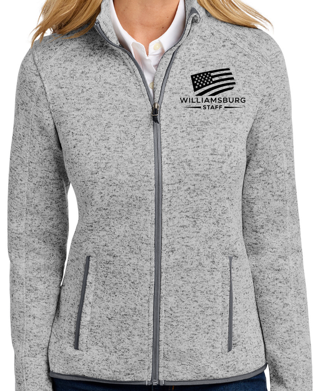 Embroidered Port Authority® Women's Sweater Fleece Jacket