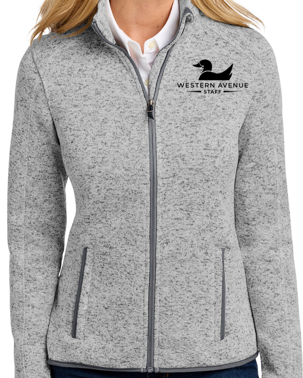 Embroidered Port Authority® Women's Sweater Fleece Jacket