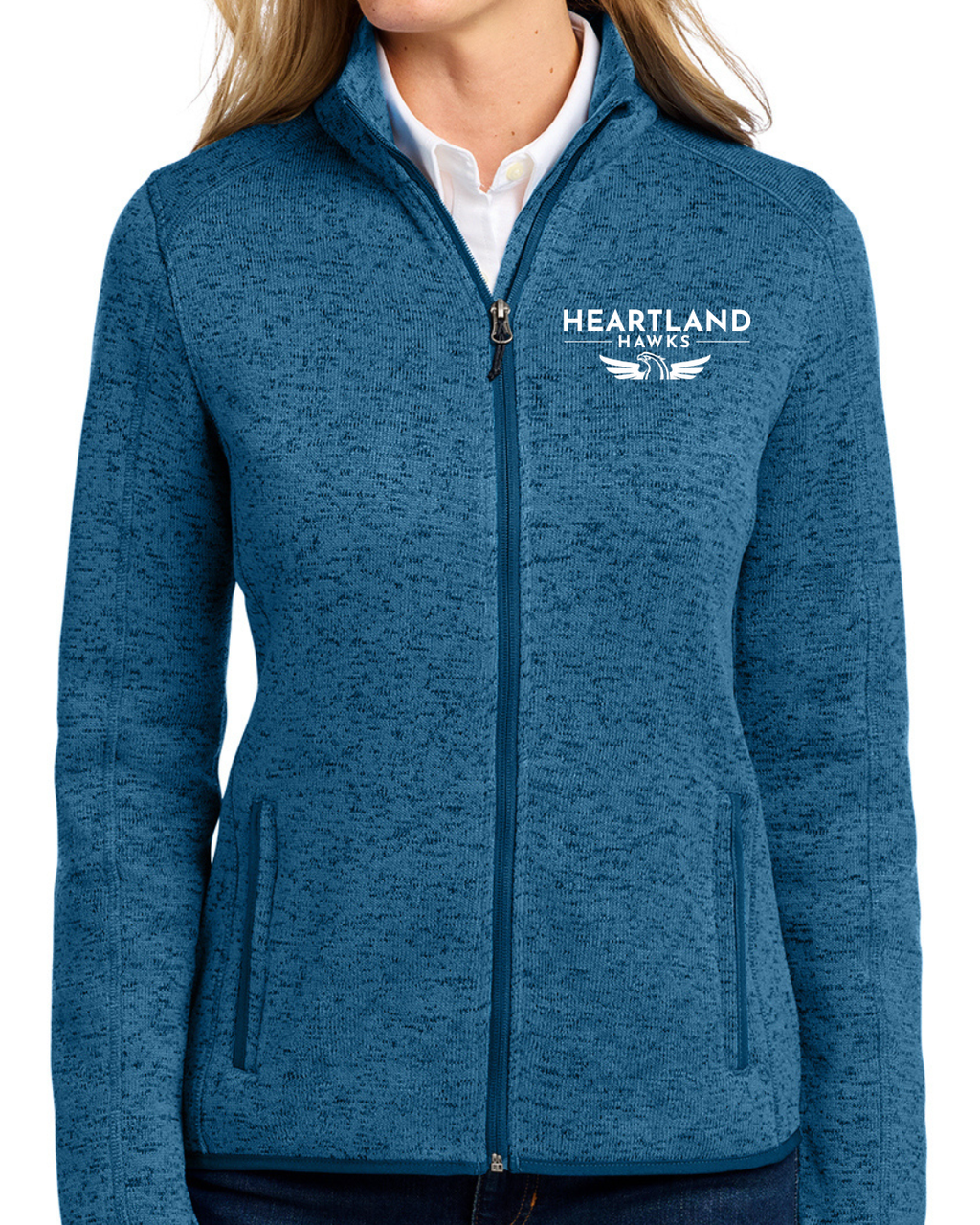 Embroidered Port Authority® Women's Sweater Fleece Jacket