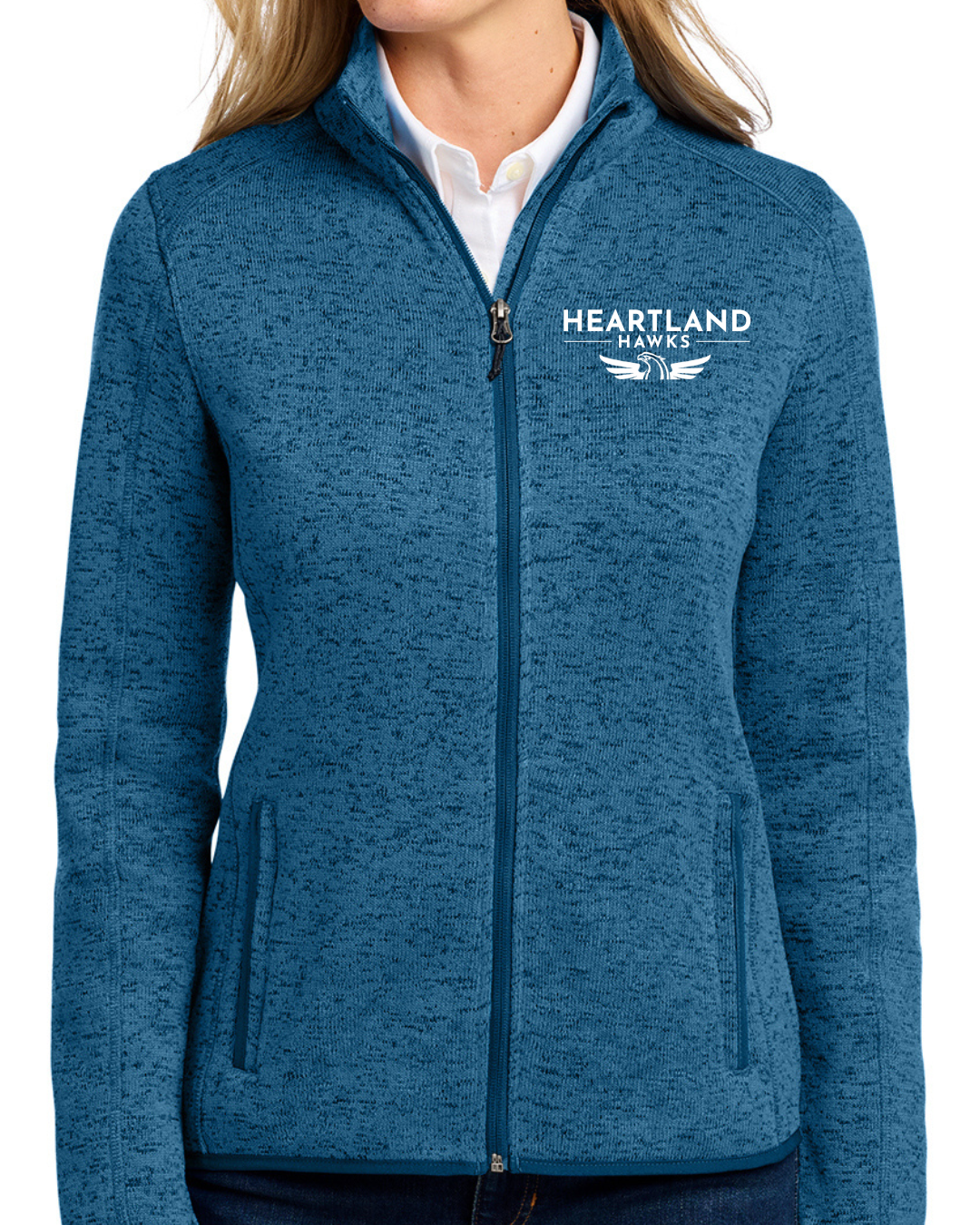 Embroidered Port Authority® Women's Sweater Fleece Jacket