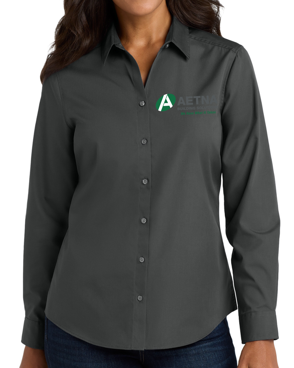 Port Authority® Women's Long Sleeve Carefree Poplin Shirt