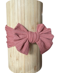 Handmade Salmon Pink Baby Headwrap