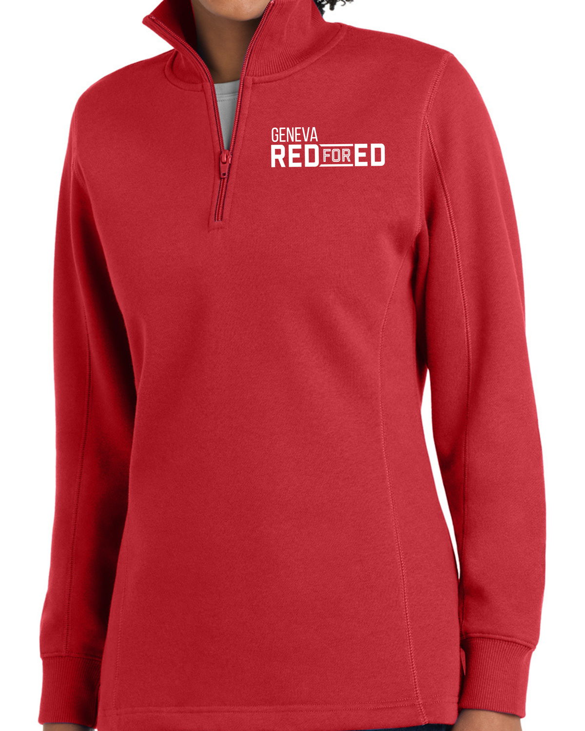 Red for ED: Sport-Tek® Women's 1/4-Zip Sweatshirt