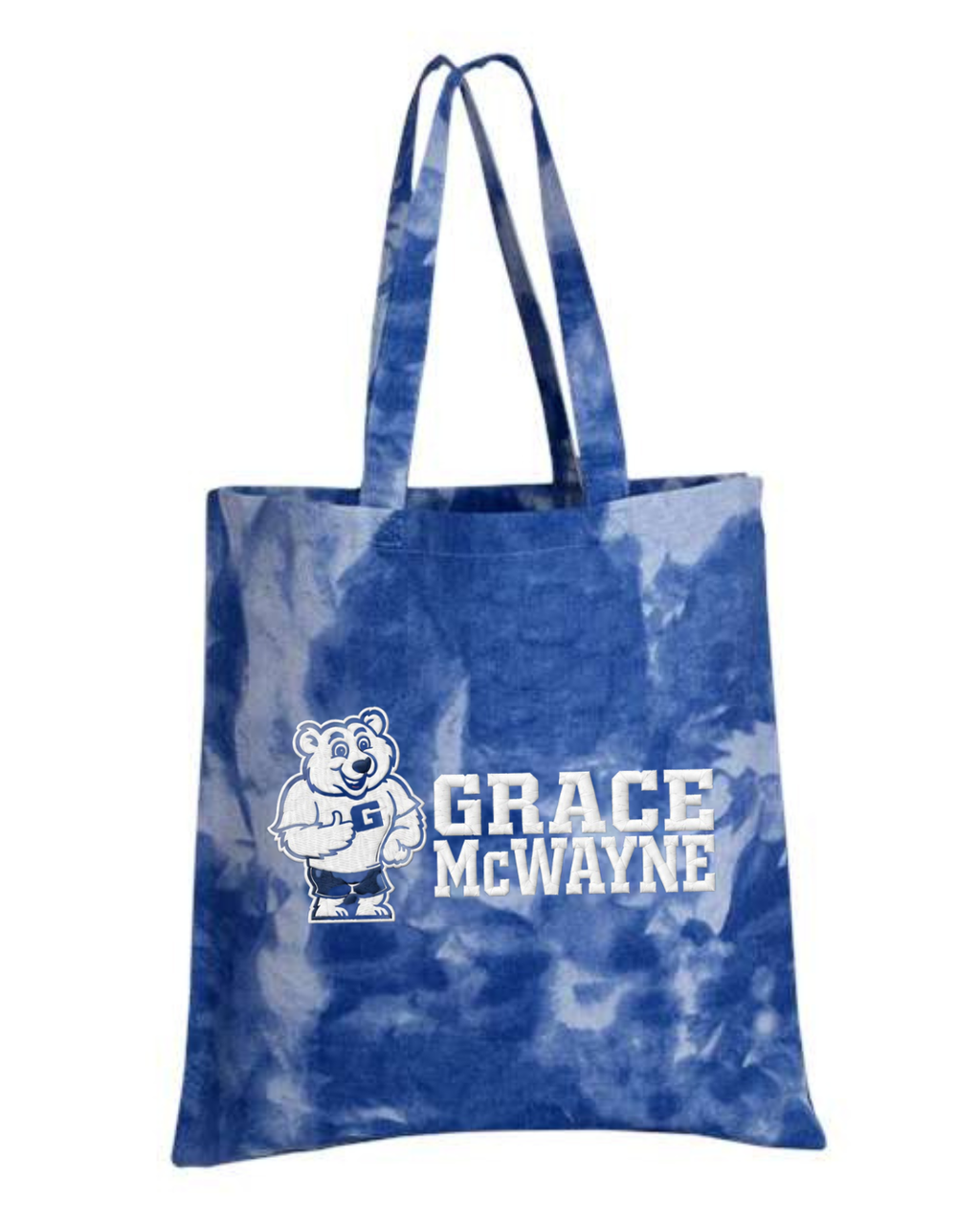 GM Tie-Dyed Canvas Tote Bag