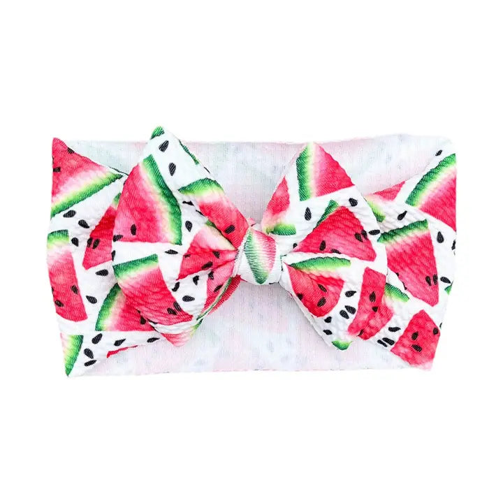 Watermelon Baby Headwrap Bow
