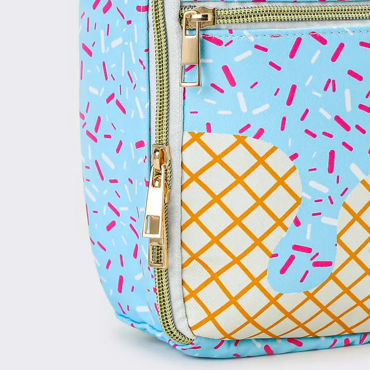 Personalized Ice Cream Drip Canvas Lunchbox