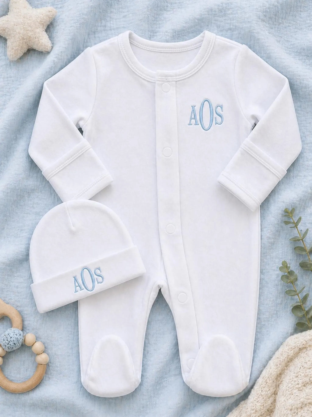 Personalized Monogram Magnetic Baby Romper