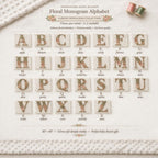 Floral Monogram Baby Blanket