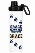 GM Personalized Grace McWayne Paw Print Sport Water Bottle
